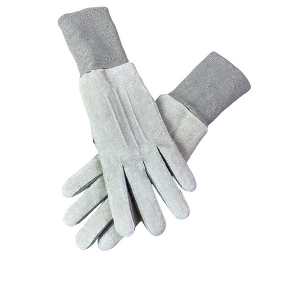 Vintage Aris Suede Gloves Neutral Sand Color - Picture 5 of 7